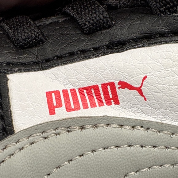 Puma Black and White Toddler Sneakers with Red Accents - Picture 8 of 8
